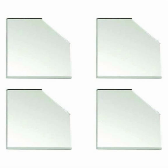 Mirredge Corner Plates, 3 in L, 3 in W, 1/8 in H, Mirror 32504