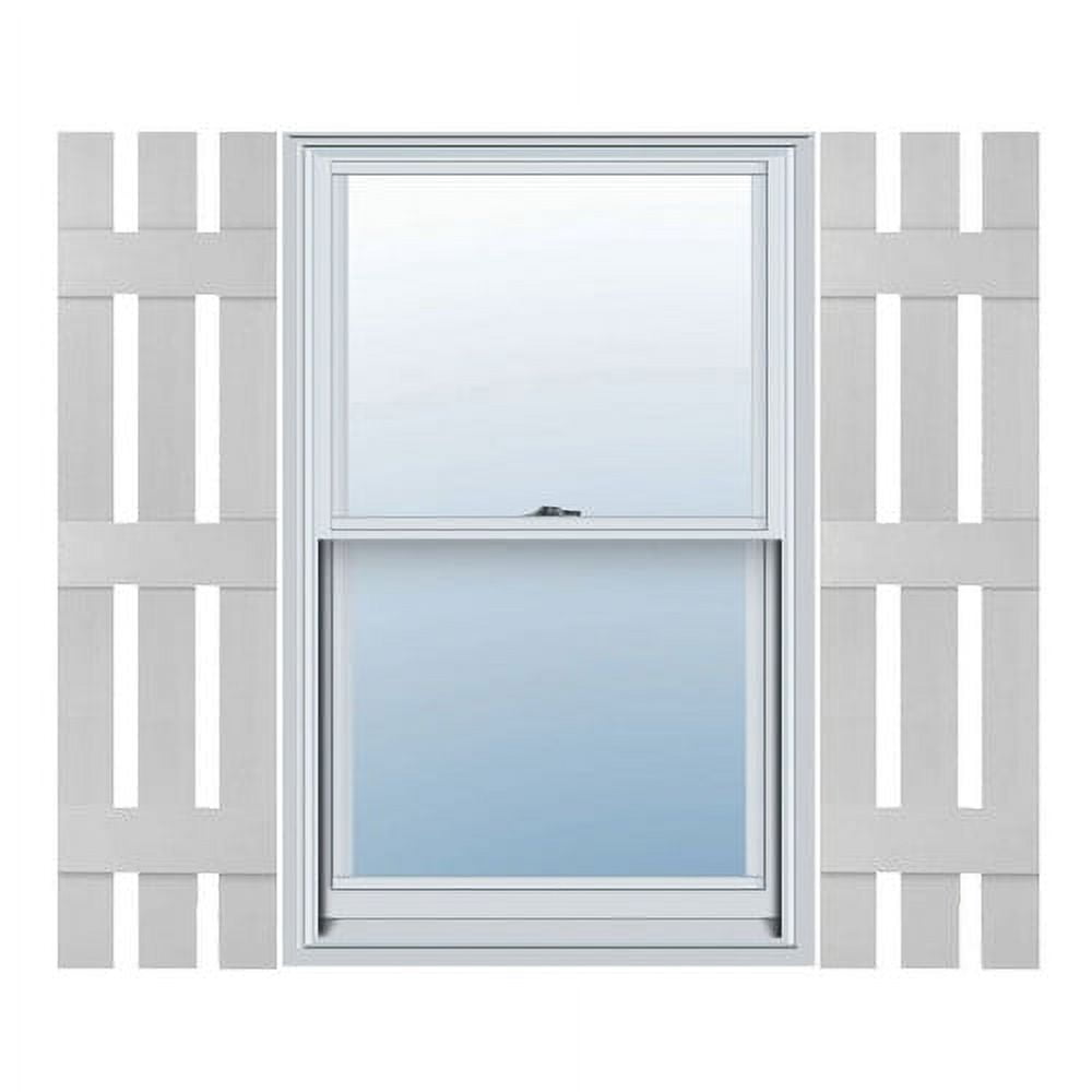 12"W x 51"H Lifetime Vinyl, Standard Three Board Spaced, Board-n-Batten Shutters, w/Installation Shutter-Lok's & Matching Screws (Per Pair), Classic Blue