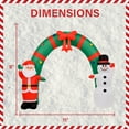 thumbnail image 3 of Fraser Hill Farm 8 ft Tall Walkway Arch w/ Santa Claus and Snowman, Outdoor Blow-Up Christmas Inflatable w/ Lights and Storage Bag, FHFXMASARCH081-L, 3 of 15