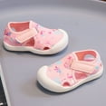 thumbnail image 5 of NOKIO Toddler Velcro Sandals Girls' Summery Sandals Baby Shoes Fashion Cute Cartoon Casual Sandals Flat Toddler Shoes Comfortable Soft Casual Toddler Shoes, 5 of 5