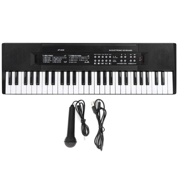 Teclado Electrónico Shanrya Elegante 54 Teclas Mini Fácil de Usar para Niños y Adultos
