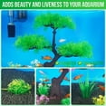 thumbnail image 5 of Aquarium Plastic Plants Artificial Decorations Accessories, Small and Large Fish Tank Fake Tree Plant Decor Ornaments (Green), 5 of 9