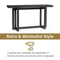 thumbnail image 6 of IVV 59" Minimalist Entryway Console Table in Black, Modern Sofa Table with Solid Pine Wood Frame, Easy Assembly for Home Decor, 6 of 9
