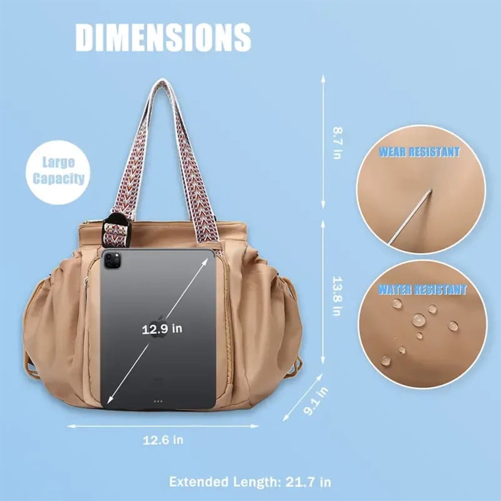 Multi-functional Large-Capacity Tote Backpack for Travel & Mommy & Daily Use, 2 in 1 Versatile Cradle Backpack Diaper Bag for Women Mom Outdoor, Convertible Lightweight with Multiple Pockets
