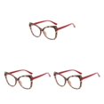 thumbnail image 2 of Qarigey Gafas de ojo de gato Estampado de leopardo Gafas de estilo vintage de gran tamaño Gafas de montura grande para Optical Street Snap Red Type1 NO1, 2 of 6