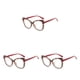 thumbnail image 2 of Qarigey Gafas de ojo de gato Estampado de leopardo Gafas de estilo vintage de gran tamaño Gafas de montura grande para Optical Street Snap Red Type1 NO1, 2 of 6