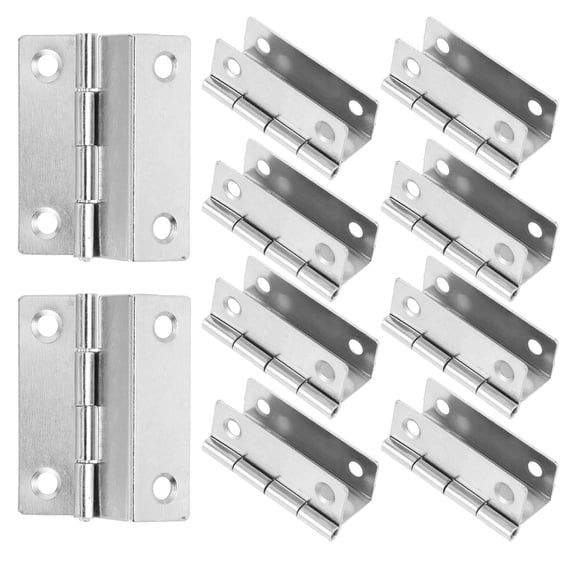 Alasum 10Pcs Heavy Duty Kitchen Cabinet Hinges Plated Silver 180 Degree Opening