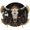 Black, variant on Round Table Cover 36-44 Inch Halloween Skull Waterproof Reusable Table Cloth Round Fitted Vinyl Tablecloth with Elastic Edged for Parties Outdoors, Southwestern Mystical Cacti Stars Florals