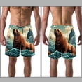 thumbnail image 3 of luoweisi Men's Beach Shorts Quick Dry Swim Trunks with Mesh Lining Sea Lion L, 3 of 5