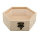 thumbnail image 1 of Caja de madera con tapa abatible, caja de madera sin terminar para guardar recuerdos con tapa de cristal, joyero de madera para decoración de bodas y hogar., 1 of 7