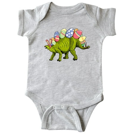 

Inktastic Easter Bunny Stegosaurus with Eggs and Pink Ears Gift Baby Boy or Baby Girl Bodysuit
