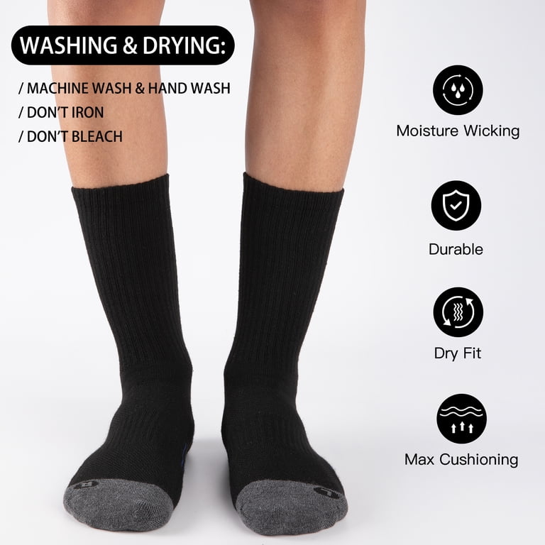 COOPLUS Men's Crew Socks, 10-Pack photo 7