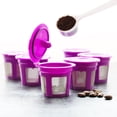 thumbnail image 4 of Paquete De 3 Tazas K Reutilizables Para Cafeteras 2.0 1.0 / K560 Para Filtros De Café De Una So Taza Recargables es De Usar - Taza Púrpura Macarena Filtro de café molido reutilizable, 4 of 8