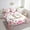 Pink White, variant on 7 Piece Bed in a Bag Twin Size Comforter Set Floral A-Z Bedding Set,Initial Letter Reversible Bed Set,Monogrammed Comforter with Sheet Set,All Season