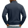thumbnail image 3 of CCRFTGI Quarter Zip Pullover Men Golf Long Sleeve Mock Neck Sweatshirt Essentials Sweatshirt Athletic Pullover Top Navy 5XL, 3 of 3