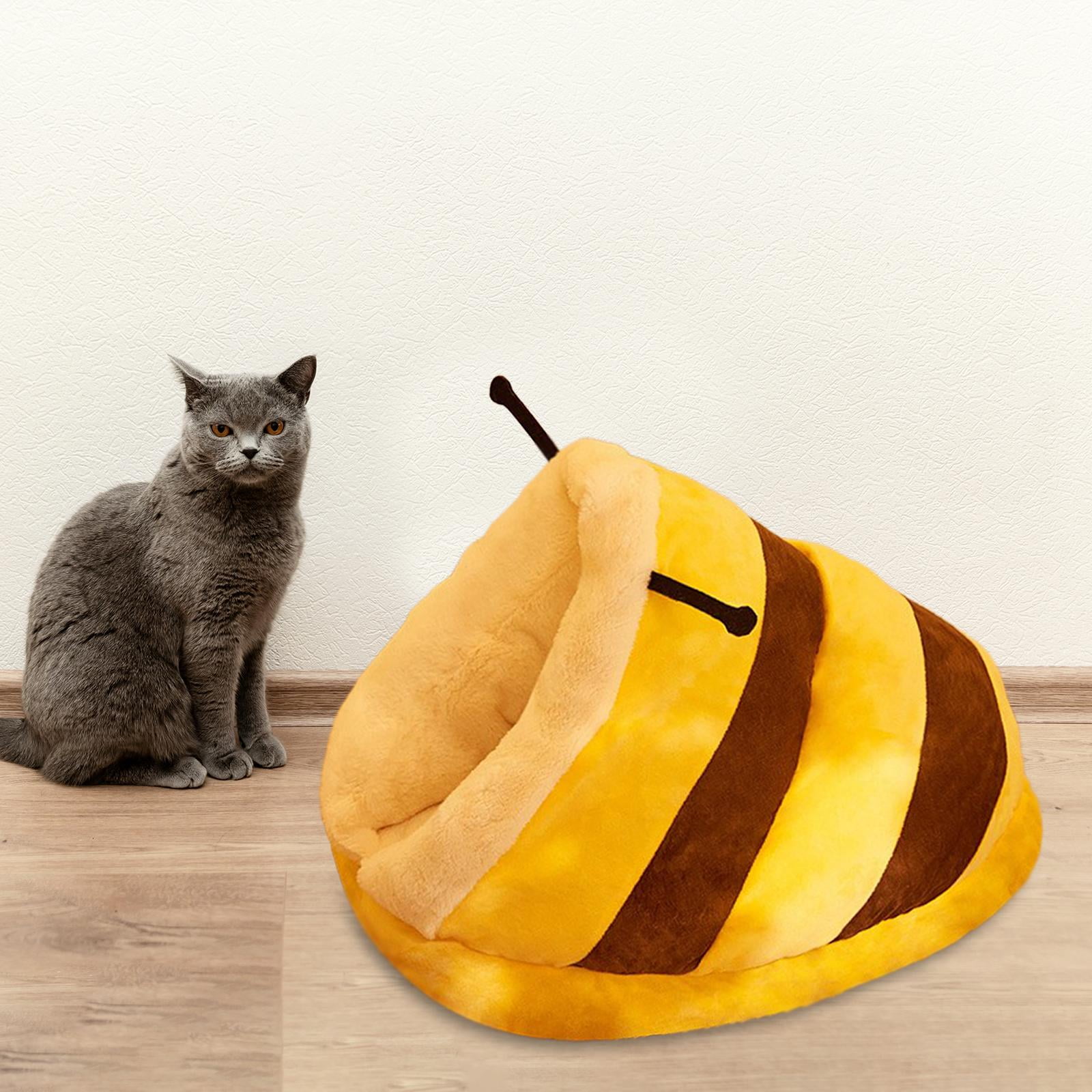 Bvdfgk Dog Cat Bed Inner Cushion Autumn Winter Self Warming Cozy Snooze Kennel Cat Nest XL yellow