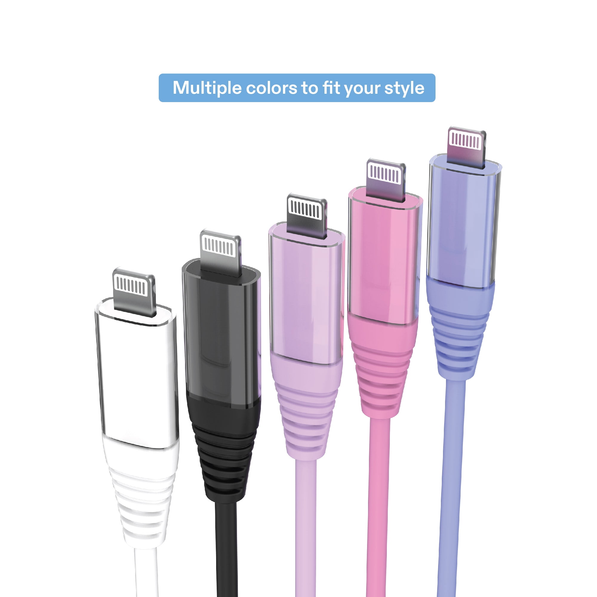 onn 6ft Lightning to USB Charging Cable - Pink - Compatible with iPhone 14/13/12/11/X/XR/XS/8/7/6/5, iPad, Airpods and more