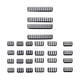 thumbnail image 1 of 2x 24 piezas Cable GPU 6 pines 8 pines licencia pines aptos para gestión de 3,0, 1 of 9