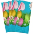 thumbnail image 6 of Easter Egg Hunt Kitchen Tea Towels Set of 1 Absorbent Hand Dish Towels, Rabbit Ears Elegant Blue Dishcloths Lint-Free 18x28 Inch Fast Drying for Cooking Baking Home Clean, 6 of 7