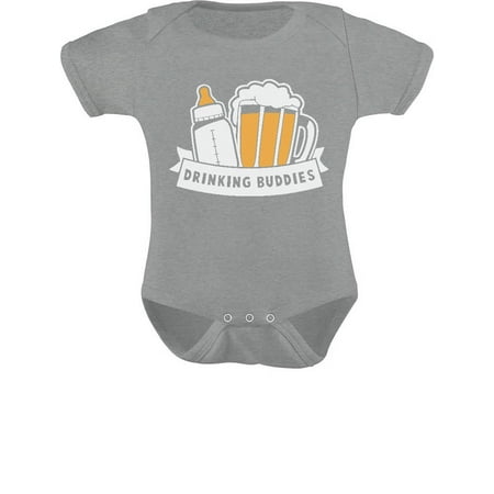 

Tstars Boys Unisex Gifts for Dad Father s Day Shirts Drinking Buddies Father s Day Gift Baby and Dad Cute Cool Best Gift for Dad Baby Bodysuit