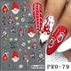 thumbnail image 3 of Calcomanías autoadhesivas 3D para uñas de hombre de jengibre de Navidad sombrero de Papá Noel copo de nieve ciervo calcomanías autoadhesivas envolturas para manicura de dibujos animados NTPRO-80, 3 of 4