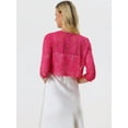 thumbnail image 4 of Dde San Patricio Cárdigan Elegante De Bolero De ManLarTop De Encaje Floral Transparente PaMujer RoCaliente L, 4 of 5