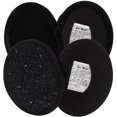 thumbnail image 1 of 2 Pack Ear Mitts Bandless Ear Muffs For Women, Black Velvet & Sparkle, Regular, 1 of 4