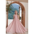 thumbnail image 3 of Drtj Kid Teen Girls Bridesmaid Dress A-line Scoop Floor-Length Chiffon Sleeveless Dress, 3 of 5