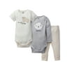 Gerber Baby Neutral OnesiesÂ® Brand Bodysuits & Pants Set, 3-Piece (Newborn to 6/9 Months)