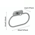 thumbnail image 3 of Stainless Steel Towel Ring Holder Mounted Bathroom Wall Rack For Hand Towels No Drilling Required Brushed Finish And Rustproof, 3 of 5