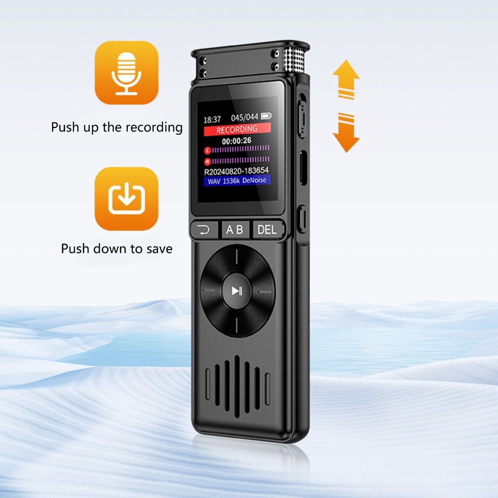 Tizuqe Multifunctional Voice Recorder 128GB Advanced Noise Cancelling MP3 Music Player