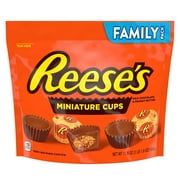 Reese's Miniatures Milk Chocolate Peanut Butter Cups Candy, Family Pack 17.6 oz