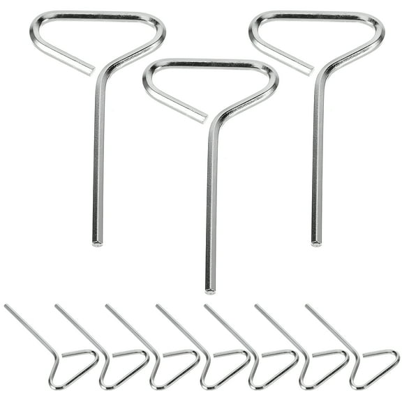 FACEGA 10pcs Key Allen Wrench Set for Home Use Made of Steel with Silver Color