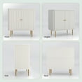 thumbnail image 2 of HLR White Accent Cabinet with Fluted Textured, Modern Sideboard Buffet Cabinet with 2-Doors, 2 of 7