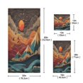 thumbnail image 3 of 3 Piece Bath Towels Set Bath Towel, Hand Towel and Face Towel for Bathroom, Gym, Hotel Colorful Clouds and Mountains, 3 of 8