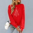 thumbnail image 6 of Women Christmas Top Funny Xmas Graphic Sweatshirts Christmas Sweater Trendy Pullover Tops Holiday Cozy Casual Oversized Sweatshirts, 6 of 6