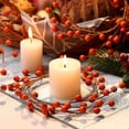 thumbnail image 2 of Corona de bayas artificial YONGSHENG decoración de centro de mesa de Navidad naranja 22 cm, 2 of 3