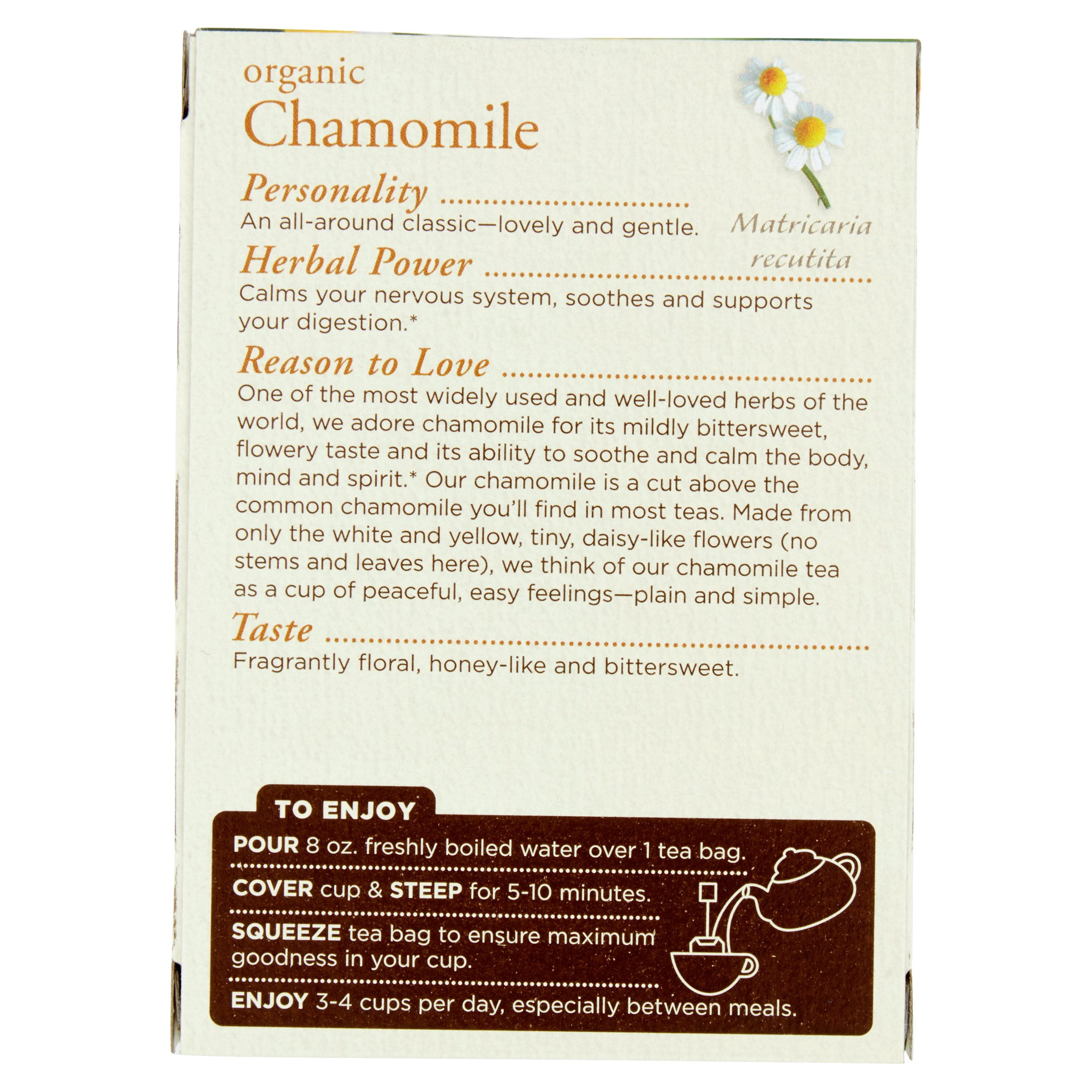Traditional Medicinals Organic Chamomile Wrapped Tea Bags, 16 count, .74 oz, 6 pack