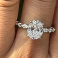thumbnail image 7 of Flydeer Engagement Rings 925 Sterling Silver Rings For Women Oval Cut Wedding Woman Rings 3CT 5A CZ Anniversary Size 6, 7 of 7