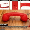 thumbnail image 2 of Retro Phone Handset for Cell Phone, Vintage Type-C Telephone Receiver with Microphone and Speaker, Classic 90s Style Wired Headset for iPhone Android Mobile, Retro Handset Comfortable Calls(Yellow), 2 of 8