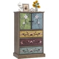 thumbnail image 6 of Dresser for Bedroom, Tall Boho with Drawers and Doors, 15.3D x 29.1W 43.7H Inch Wood Accent Bedroom, 6 of 6