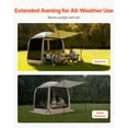 thumbnail image 4 of 6x6 ft Pop Up Screen Tent Beige, Netting Sides for Patio, 4 of 13