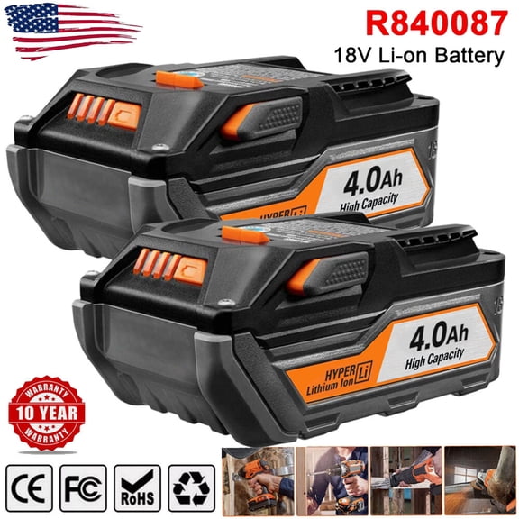 2Pack 4.0Ah For RIDGID 18V Battery R840087 R840083 R840085 R840084 Rigid Tool