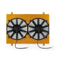 Mishimoto Performance Aluminum Radiator Fan Shroud Kit Compatible With Ford Mustang 1979-1993, Gold