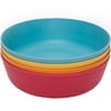 WeeSprout Bamboo Kids Bowls, Set of Four Kid-Sized Dinnerware, Cereal, Leftovers & Snack Bowl