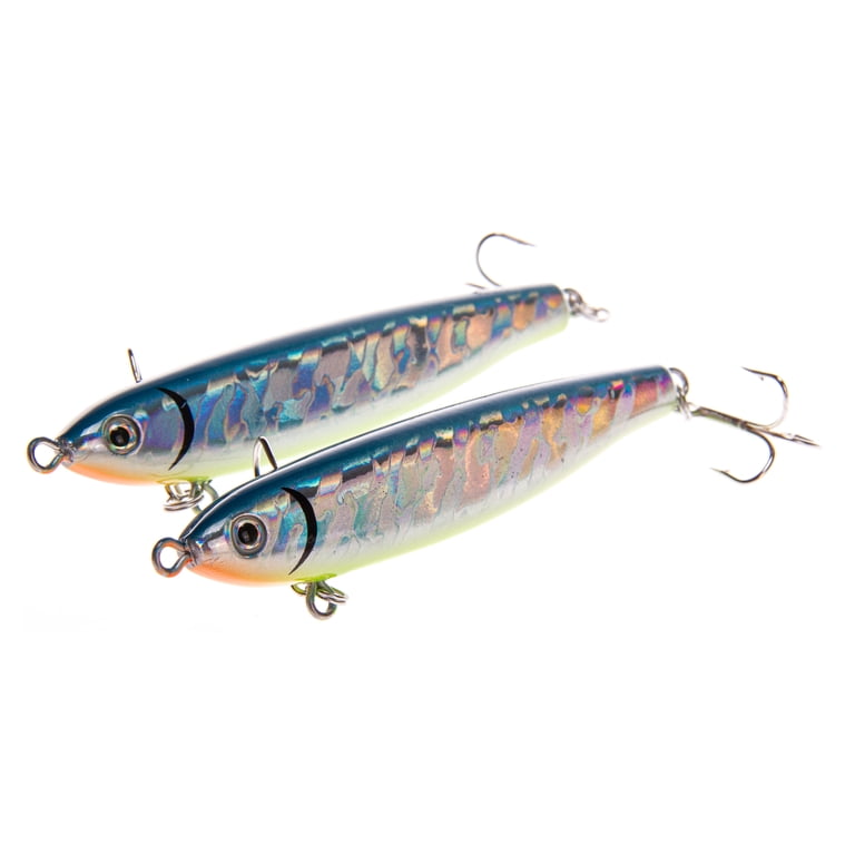 Ozark Trails Hard Plastic Saltwater Inshore Fishing Lure, 2-pack. Painted in Fish Attracting Colors.