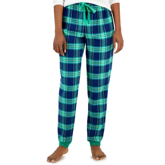 Jenni Women’s Cotton Flannel Pajama Pants, Green, XX-Large