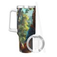 thumbnail image 2 of Susaid Maple Meditating Bear Print Indoor Outdoor Straw Lid 40oz Ice Bully With Handle Stainless Steel Cup for Home, Office and Car, 2 of 8