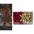 thumbnail image 3 of 101 Piezas de Bolas de Navidad, Estrella del , Adornos Duraderos DIY, Bolas Colgantes para Navidad, Oficina, Vacaciones, Decoración de, 3 of 8