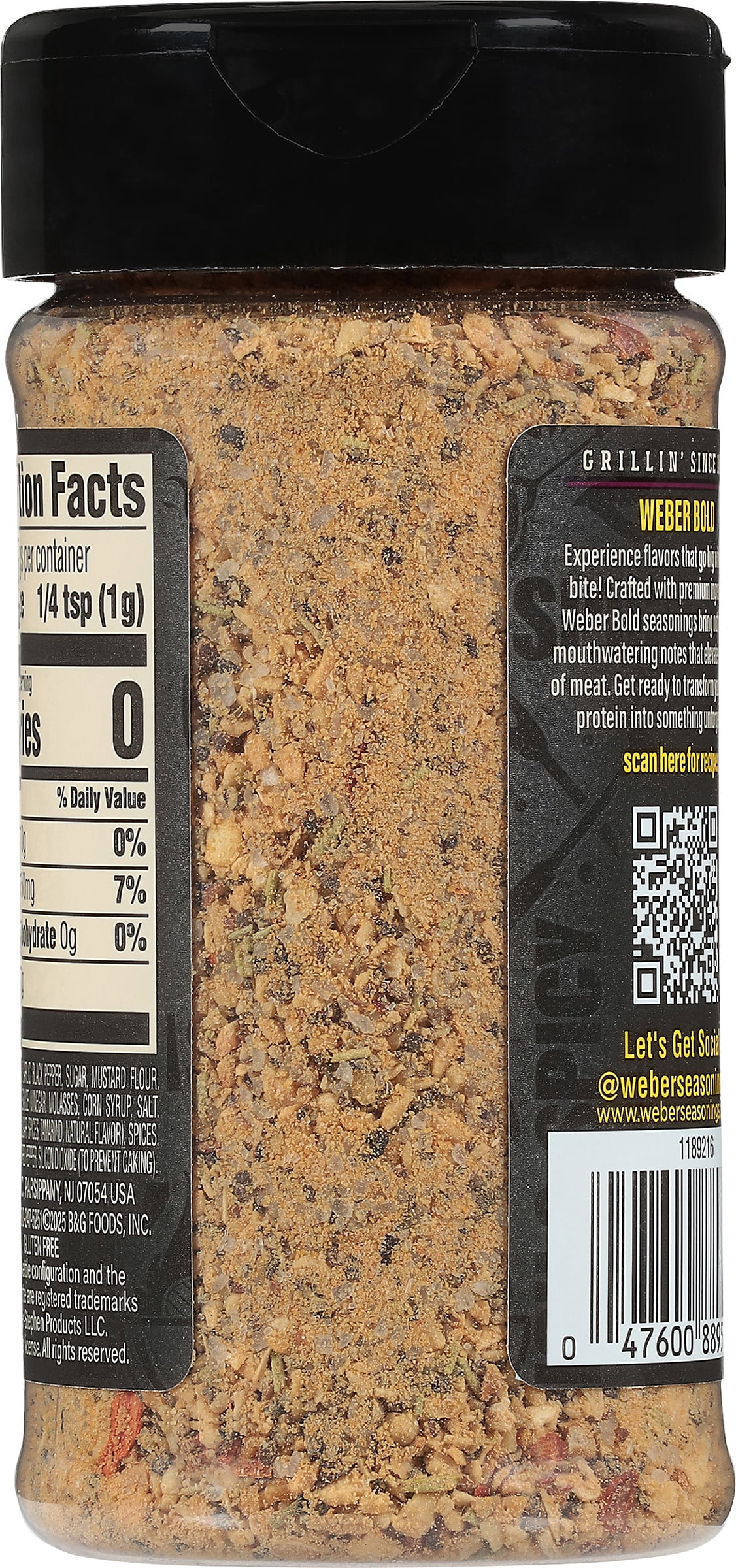 (3 pack) Weber BOLD Steakhouse Reserve Seasoning, Steak Seasoning Blend, 6.9 oz Shaker Bottle